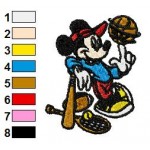 Mickey Mouse Sportsman Embroidery Design